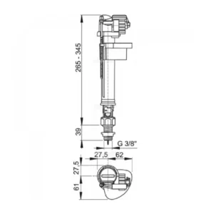 ALCA PLAST A105/1120 tehnički crtež