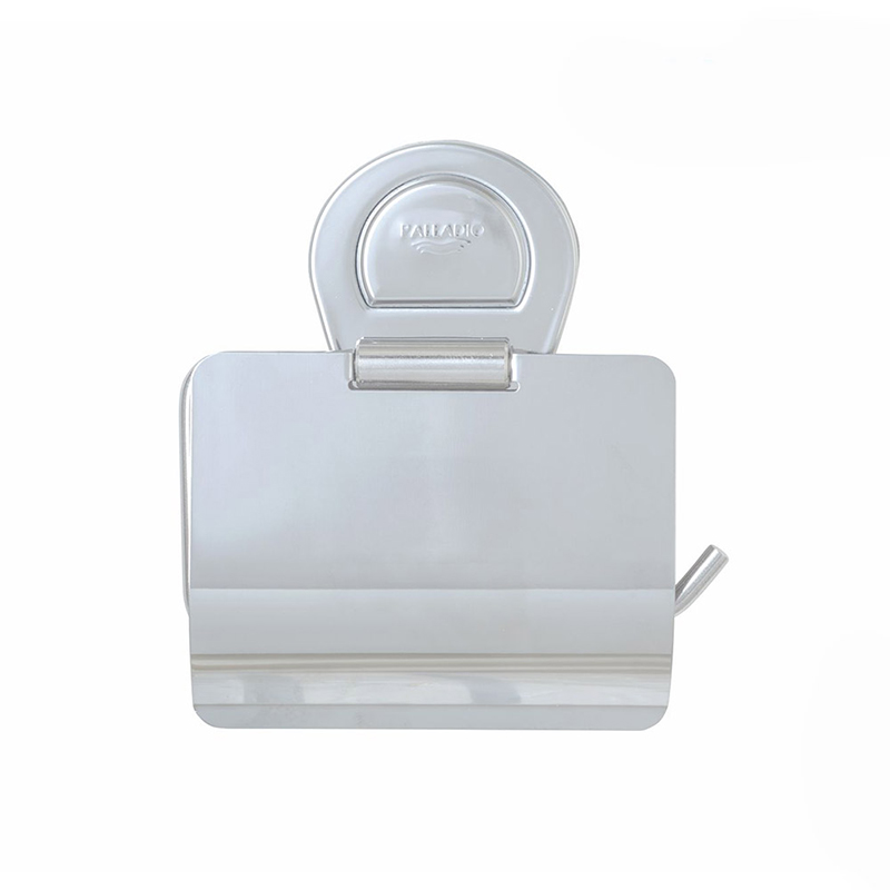 Držač rolo papira Palladio sa poklopcem i hromiranom zidnom bazom