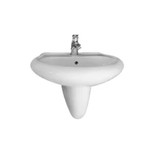 Keramika Leskovac Viktorija 500 zidni lavabo sa polustubom 50,5 × 41,7 cm beli (KL-500)