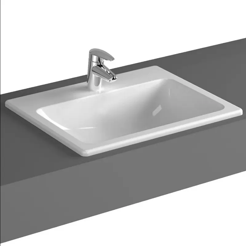 Vitra S20 pravougaoni ugradni lavabo 55 × 45,5 cm beli (5465B003-0001)