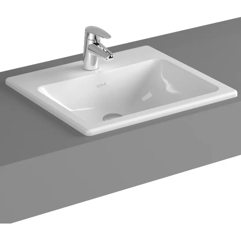 Vitra S20 pravougaoni ugradni lavabo 50 × 45 cm beli (5464B003-0001)