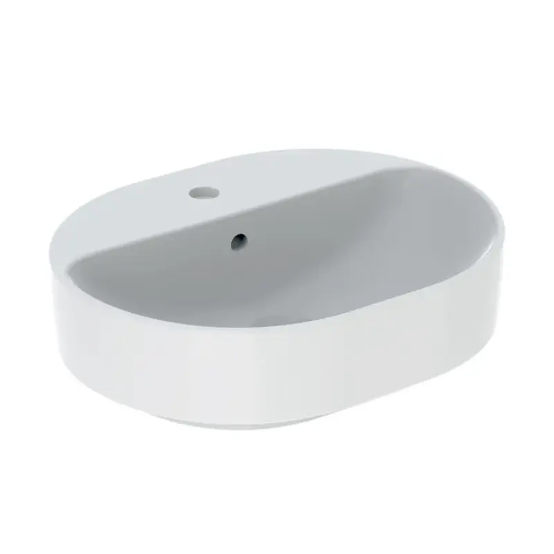 Geberit VariForm elipsasti nadgradni lavabo sa otvorom za slavinu 50 × 40 cm beli (500.775.01.2)