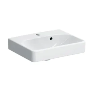 Geberit Smyle mali zidni lavabo sa asimetričnim prelivom 45 × 36 cm beli (500.222.01.1) Geberit Smyle mali zidni lavabo sa asimetričnim prelivom 45 × 36 cm beli (500.222.01.1)