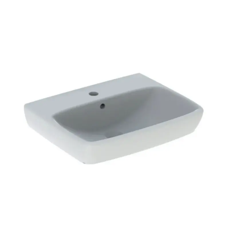 Geberit Selnova Square zidni lavabo sa otvorom za slavinu 55 × 44 cm beli (500.290.01.1)