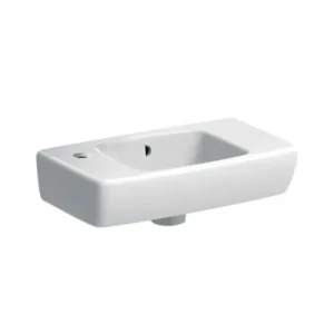 Geberit Selnova Compact mali zidni lavabo sa otvorom za slavinu levo 45 × 25 cm beli (500.319.01.1)