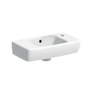 Geberit Selnova Compact mali zidni lavabo sa otvorom za slavinu desno 45 × 25 cm beli (500.318.01.1)