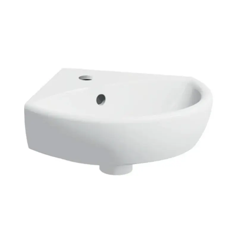 Geberit Selnova ugaoni mali zidni lavabo sa otvorom za slavinu 41,4 × 41,2 cm beli (500.326.01.1)