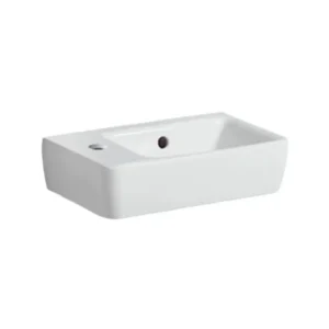 Geberit Selnova Compact mali zidni lavabo sa otvorom za slavinu levo 40 × 25 cm beli (501.518.00.1)