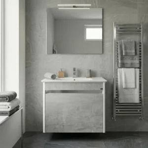 Lavabo sa ormaricem Pino Art Sharp 70 cm bela