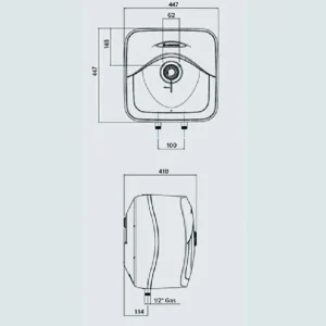 ARISTON Andris RS bojler 30 l tehnički crtež ARISTON Andris RS bojler 30 l tehnički crtež RS30/3