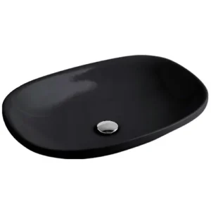 AXA Wild ugradni i nadgradni lavabo 60 × 40 cm mat crni (3009107) AXA Wild ugradni i nadgradni lavabo 60 × 40 cm mat crni (3009107)