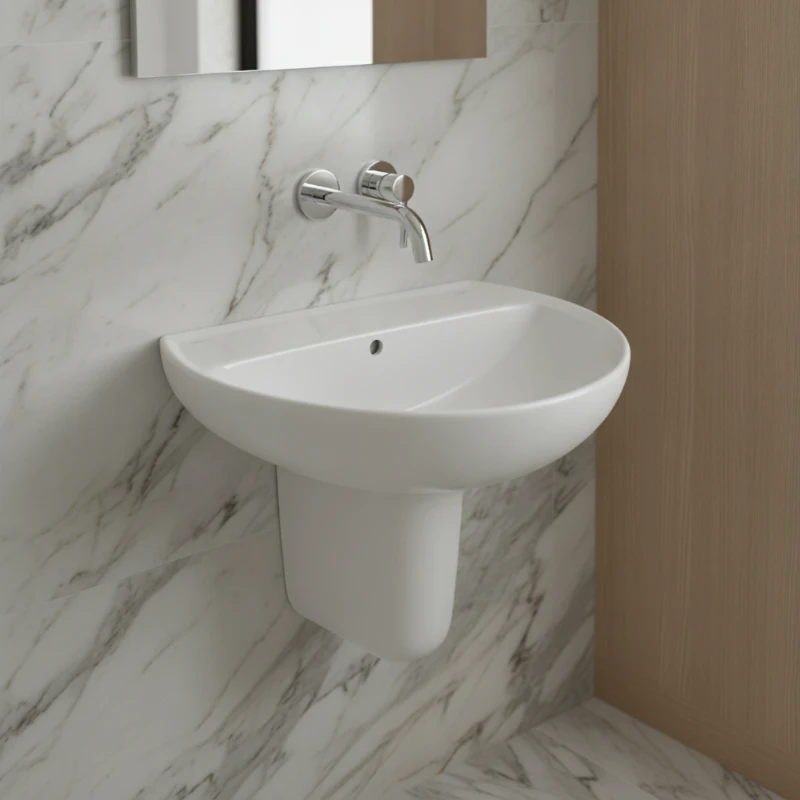 KOLO Rekord zidni lavabo bez otvora za slavinu 50 × 41 cm beli (K91050)
