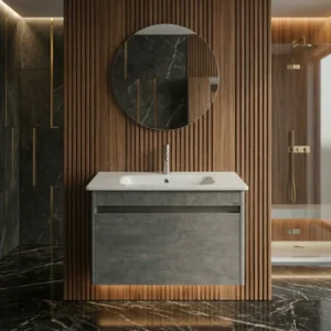 Lavabo sa ormaricem Pino Art Sharp 90 cm beton
