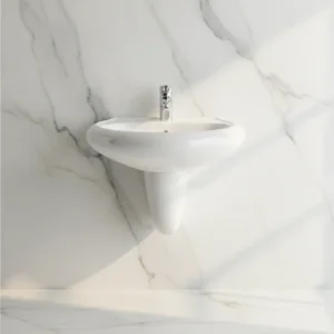 Keramika Leskovac Viktorija 500 zidni lavabo sa polustubom 50,5 × 41,7 cm beli (KL-500)
