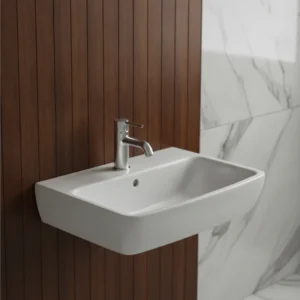 Geberit Selnova Square mali zidni lavabo sa otvorom za slavinu 45 × 35 cm beli (500.322.01.1)