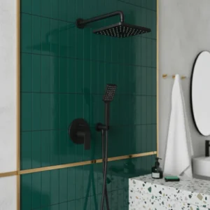 Rosan S2 Black ugradna slavina za kadu sa tuš ružom i tuš ručicom (231601B)