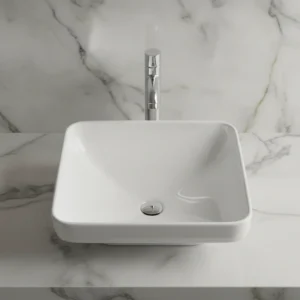 Vitra Water Jewels kvadratni nadgradni lavabo 38,5 × 38,5 cm beli (4441B003-0018)