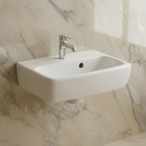 Geberit Selnova Square mali zidni lavabo sa otvorom za slavinu 36 × 28 cm beli (500.316.01.1)