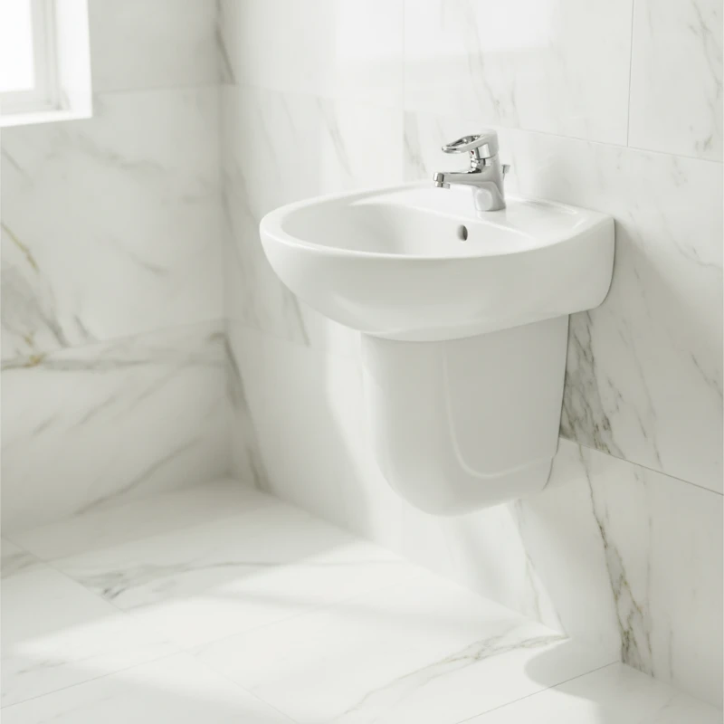 KOLO Idol zidni lavabo sa otvorom za slavinu 55 × 43 cm beli (M11155)