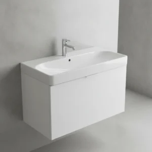 Geberit Smyle zidni lavabo sa otvorom za slavinu 75 × 48 cm beli (500.249.01.1)