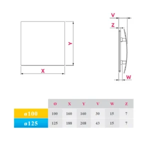 AWENTA PES100 tehnicki crtez dimenzije