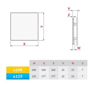 AWENTA PI100 tehnicki crtez dimenzije