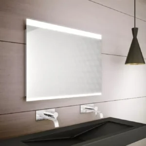 DUBIEL VITRUM Adonis ogledalo 80 × 60 cm DV3061 sa LED osvetljenjem 16 W, dve horizontalne svetlosne trake i svetlom 4000 K