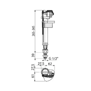 ALCA PLAST A18-1/2" tehnički crtež