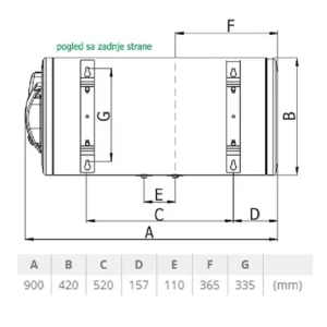 TERMORAD BTCR 50 l 605060 tehnički crtež