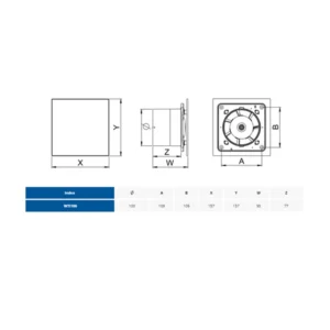 AWENTA Trax Inox WTI100 tehnicki crtez