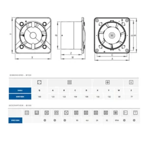 AWENTA Silent KWS100H tehnicki crtez