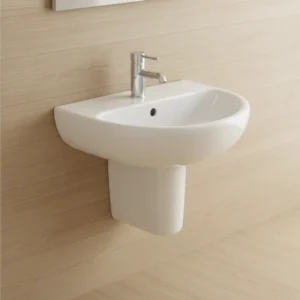 Geberit Selnova mali zidni lavabo sa otvorom za slavinu 50 × 41 cm beli (500.295.01.1)