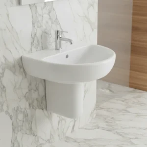 Geberit Selnova mali zidni lavabo sa otvorom za slavinu 45 × 37 cm beli (500.324.01.1)