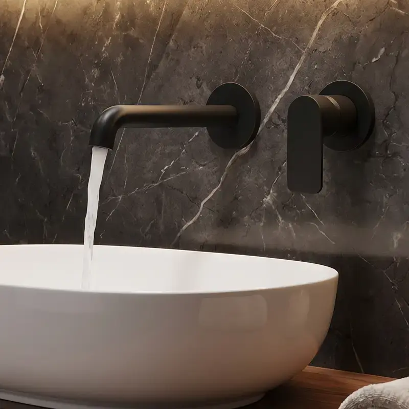 Rosan S2 Black slavina za lavabo ugradna