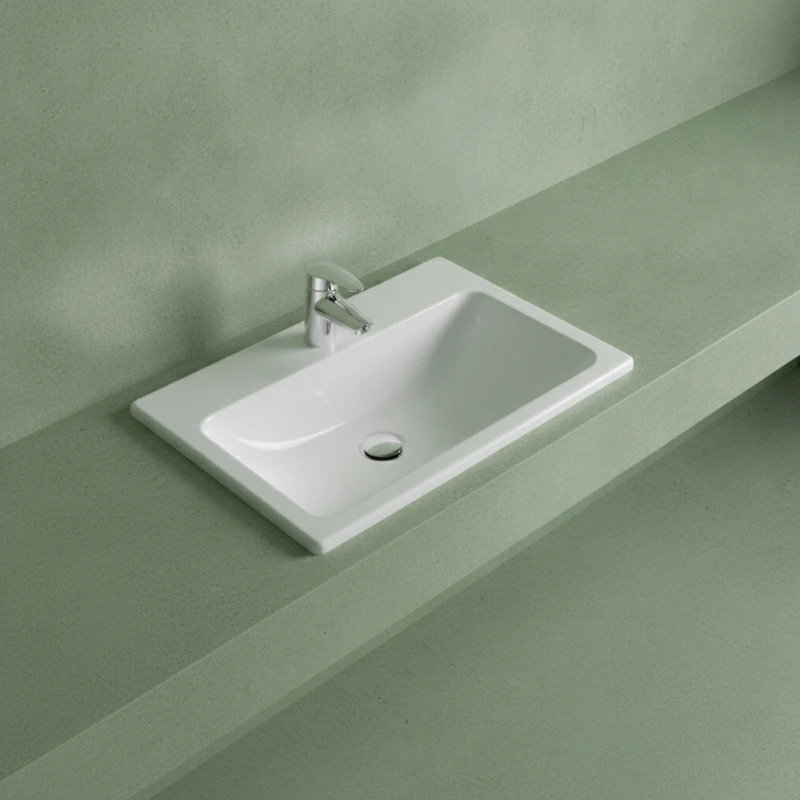 Vitra S20 pravougaoni ugradni lavabo 55 × 45,5 cm beli (5465B003-0001)