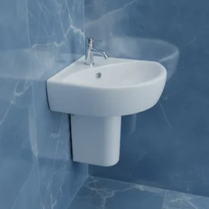 Geberit Selnova ugaoni mali zidni lavabo sa otvorom za slavinu 41,4 × 41,2 cm beli (500.326.01.1)