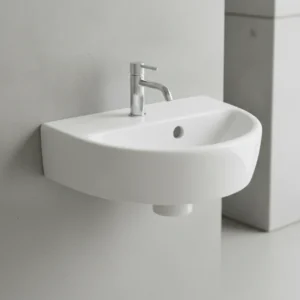 Geberit Selnova mali zidni lavabo sa otvorom za slavinu 36 × 29 cm beli (500.320.01.1)