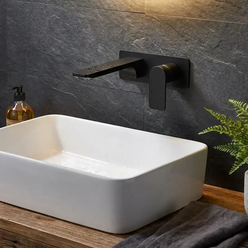 Rosan S2 Black slavina za lavabo ugradna