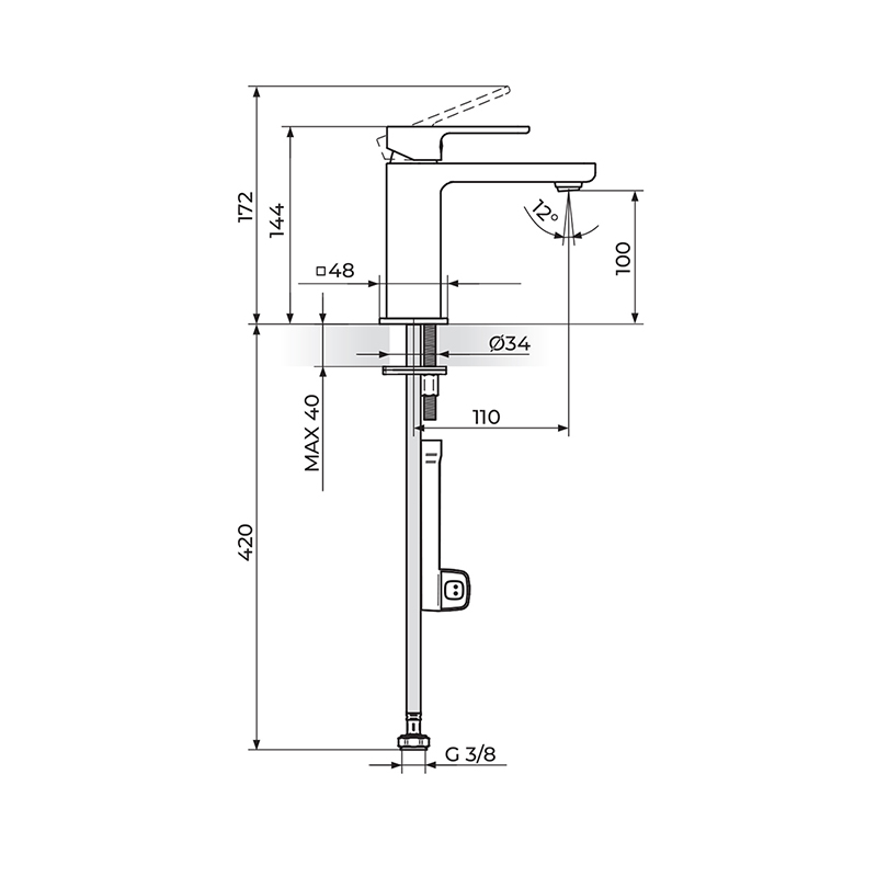 ROSAN Slavina S2 za Lavabo - Hladna Voda 254201 - Slika 2