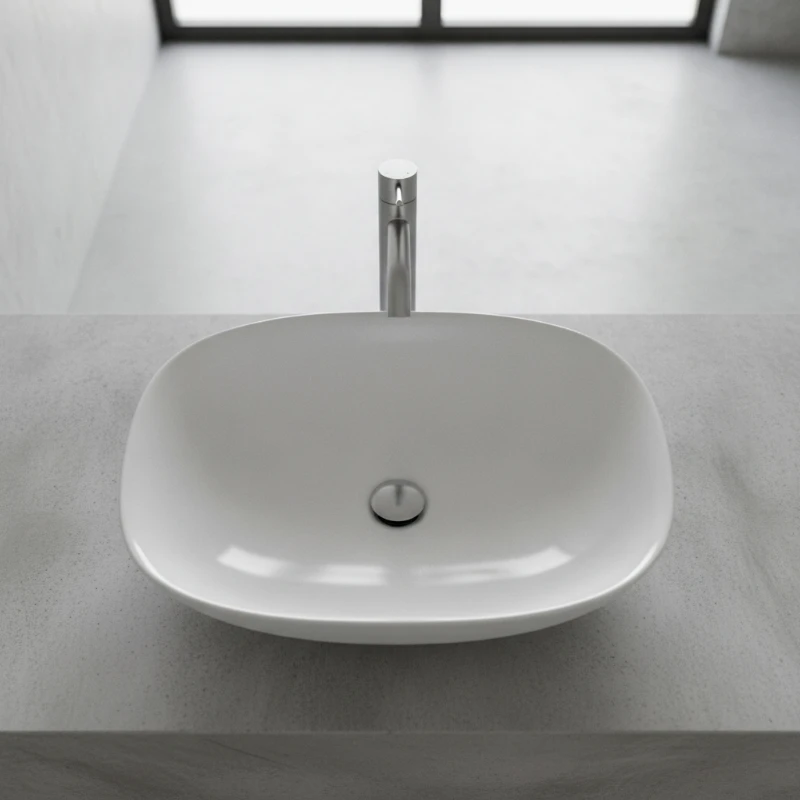 AXA Wild ugradni i nadgradni lavabo 60 × 40 cm beli sjaj (3009101)
