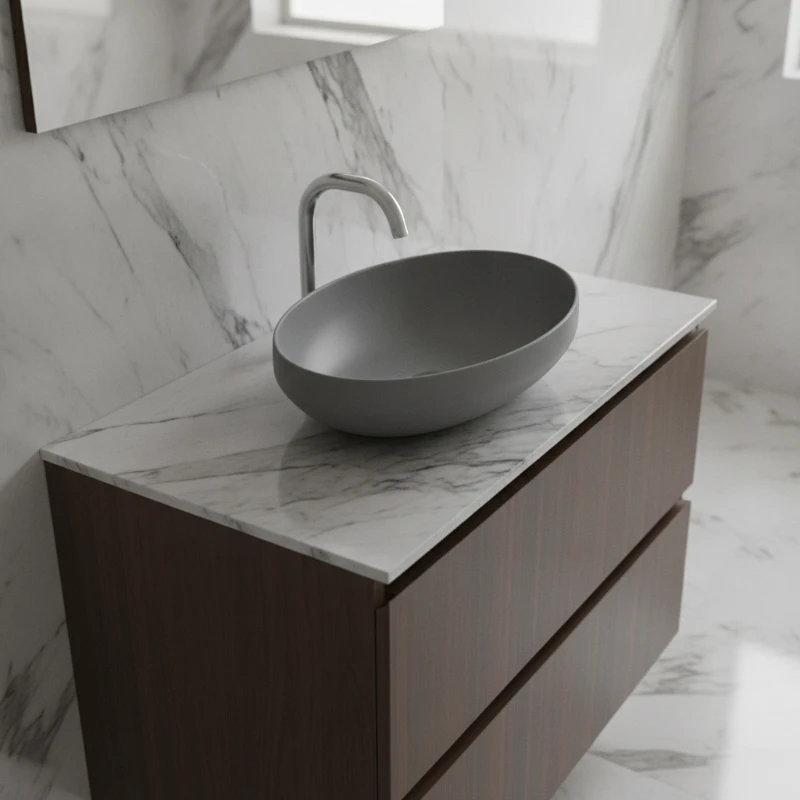 AXA DECUS LAVABO OVALNI SIVI 8510009