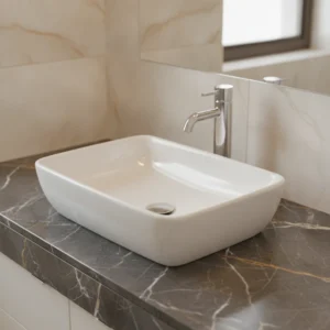 AXA H10 nadgradni i podgradni lavabo 50 × 32 cm beli sjaj (8108101)