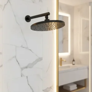 Rosan Dark nadglavna tuš ruža 220 mm – mat crna (PTRUSP8D)