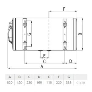 TERMORAD BT 50 Z L 124479-L tehnički crtež