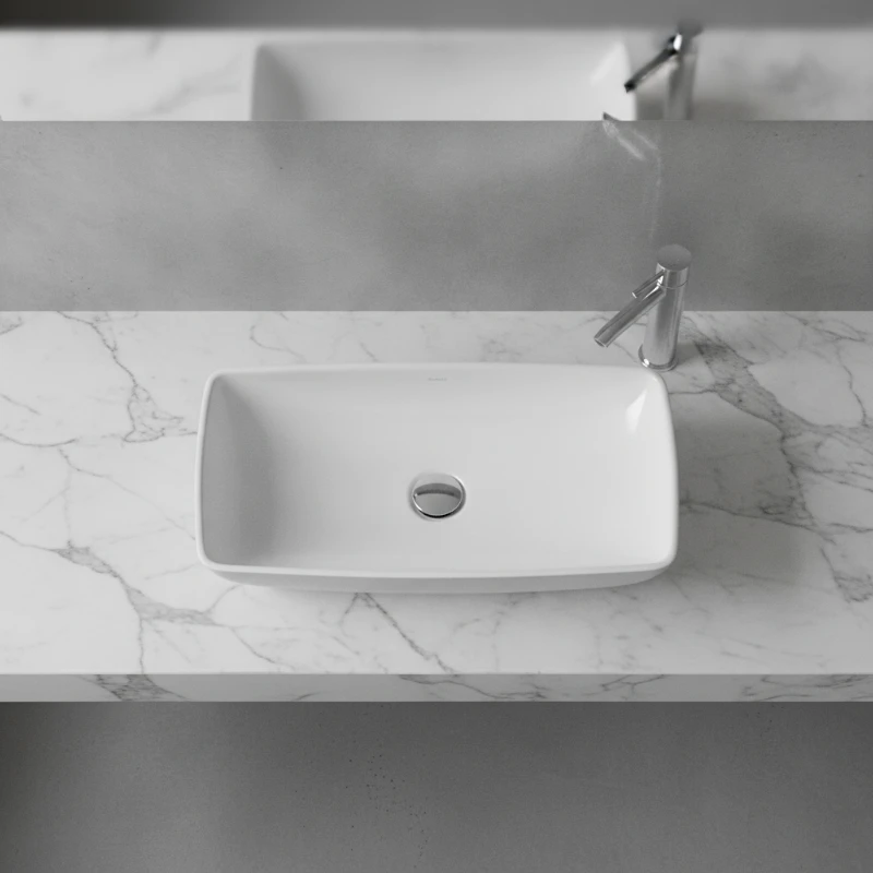 AXA H10 nadgradni i podgradni lavabo 60 × 32 cm beli sjaj (8108501)
