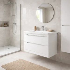 Lavabo sa ormaricem Pino Art Soft 55 cm bela