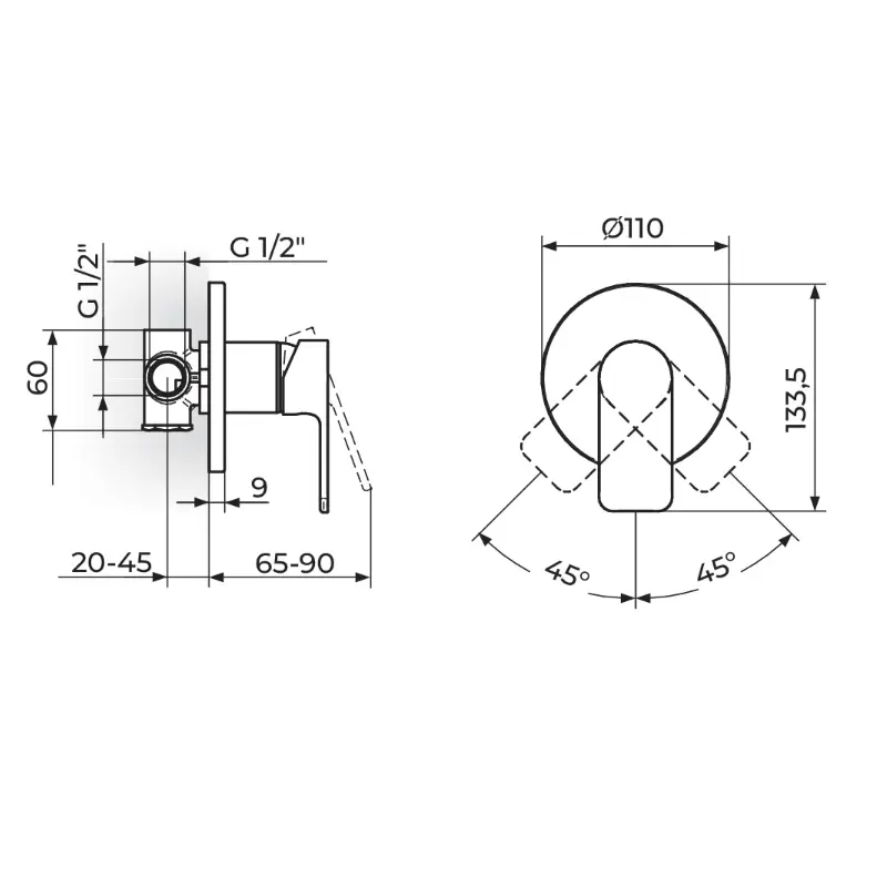 Rosan S2 231801 ugradna slavina za kadu