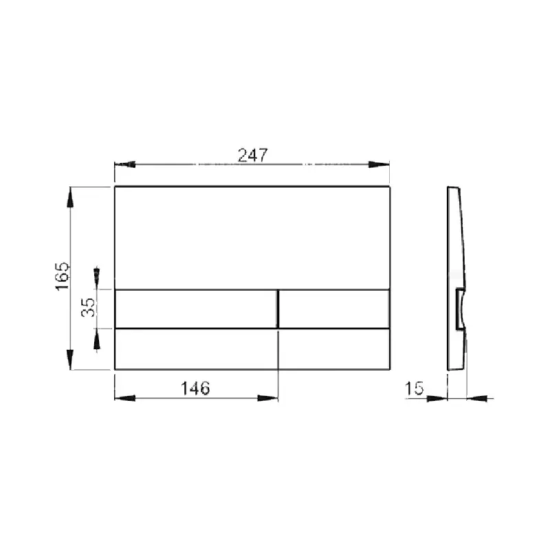 ALCA PLAST Basic 17 M1720-1 tehnički crtež