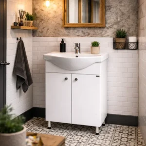 Lavabo sa ormaricem Pino Art Link 60 cm bela