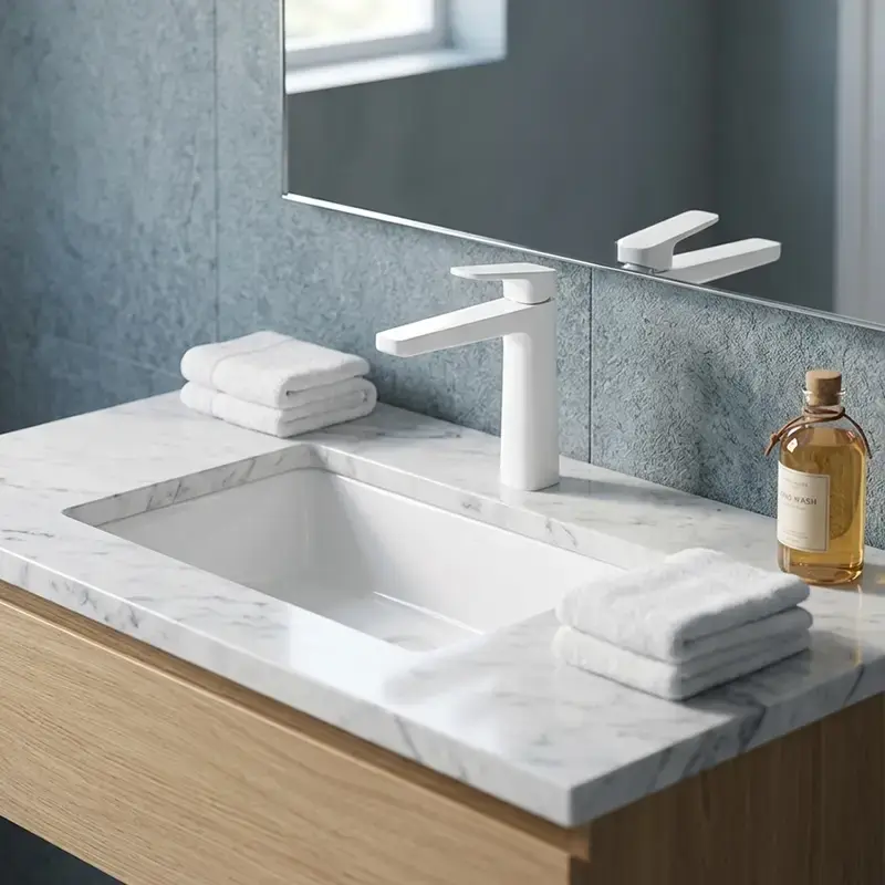 Rosan Stolz White slavina za lavabo visoka